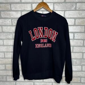 Navy Blue London England Crewneck Sweatshirt